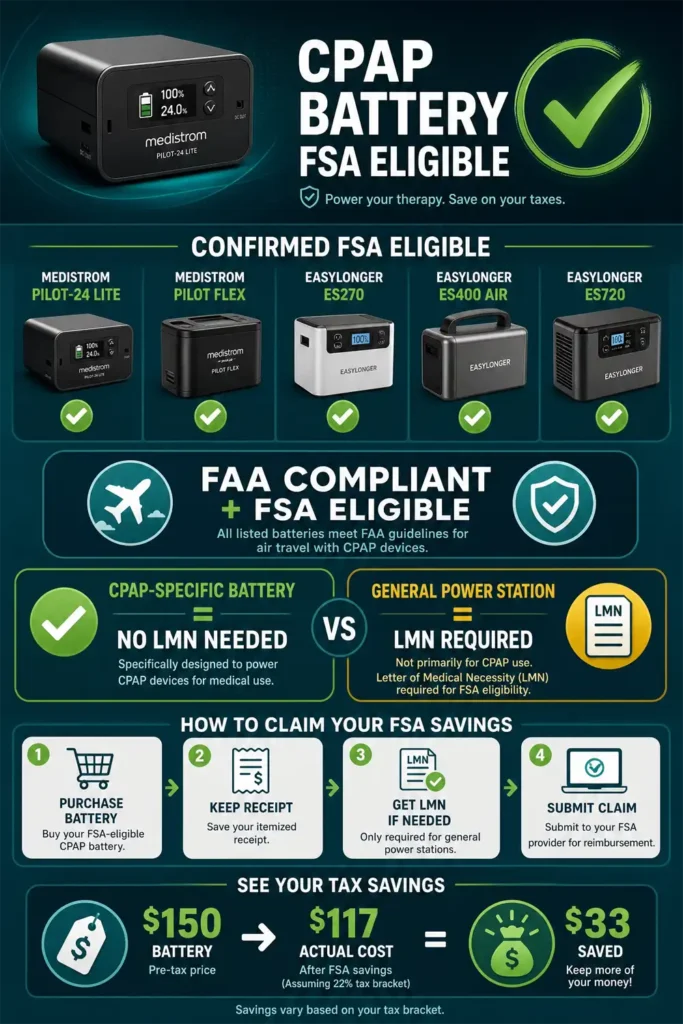 CPAP Battery FSA Eligible: What You Can Reimburse