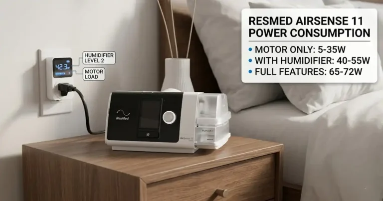 ResMed AirSense 11 Power Consumption, Wattage by Mode
