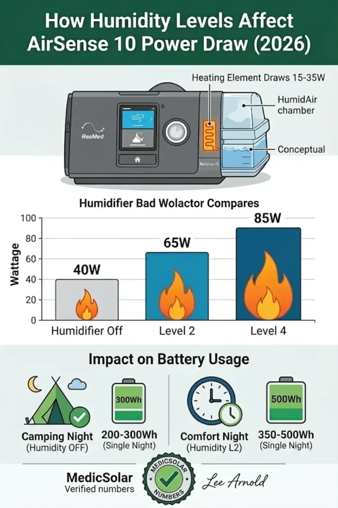 ResMed AirSense 10 Power Consumption: Watts by Mode