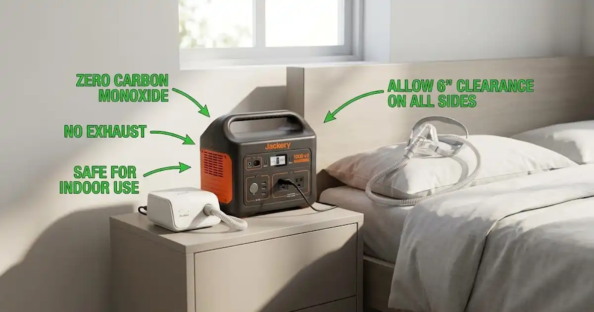 Solar Generator Indoor Safety for Medical Devices