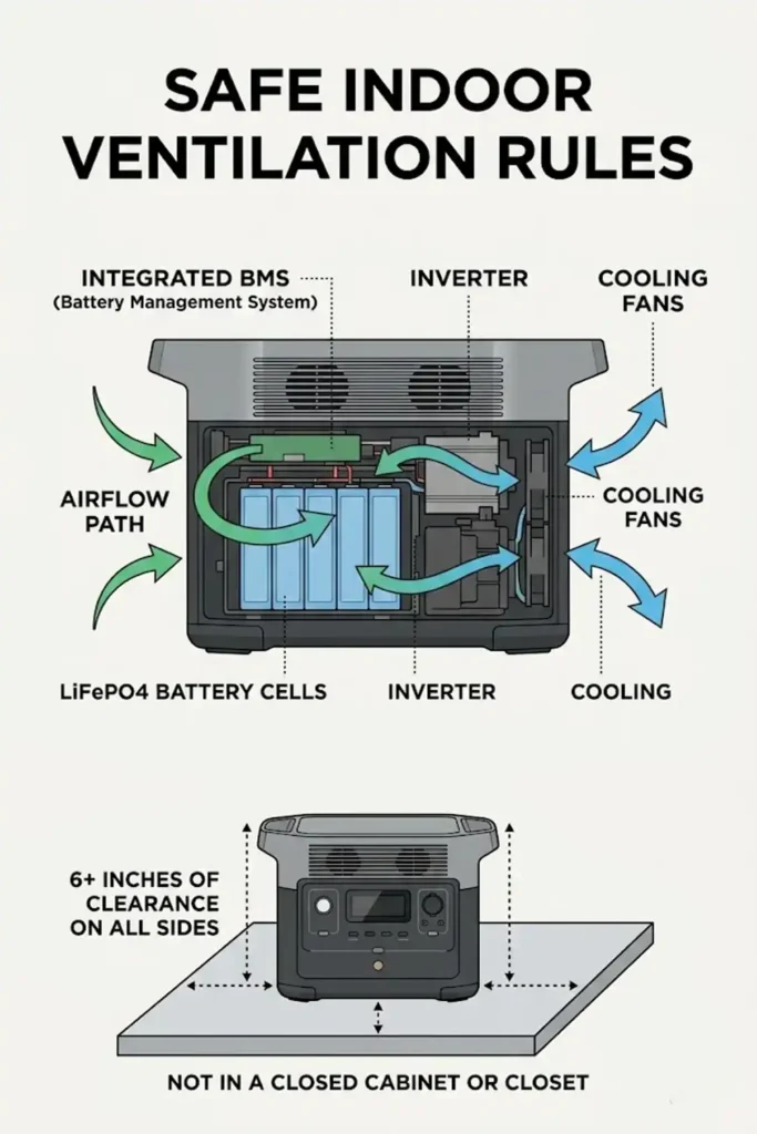 Solar Generator Indoor Safety for Medical Devices